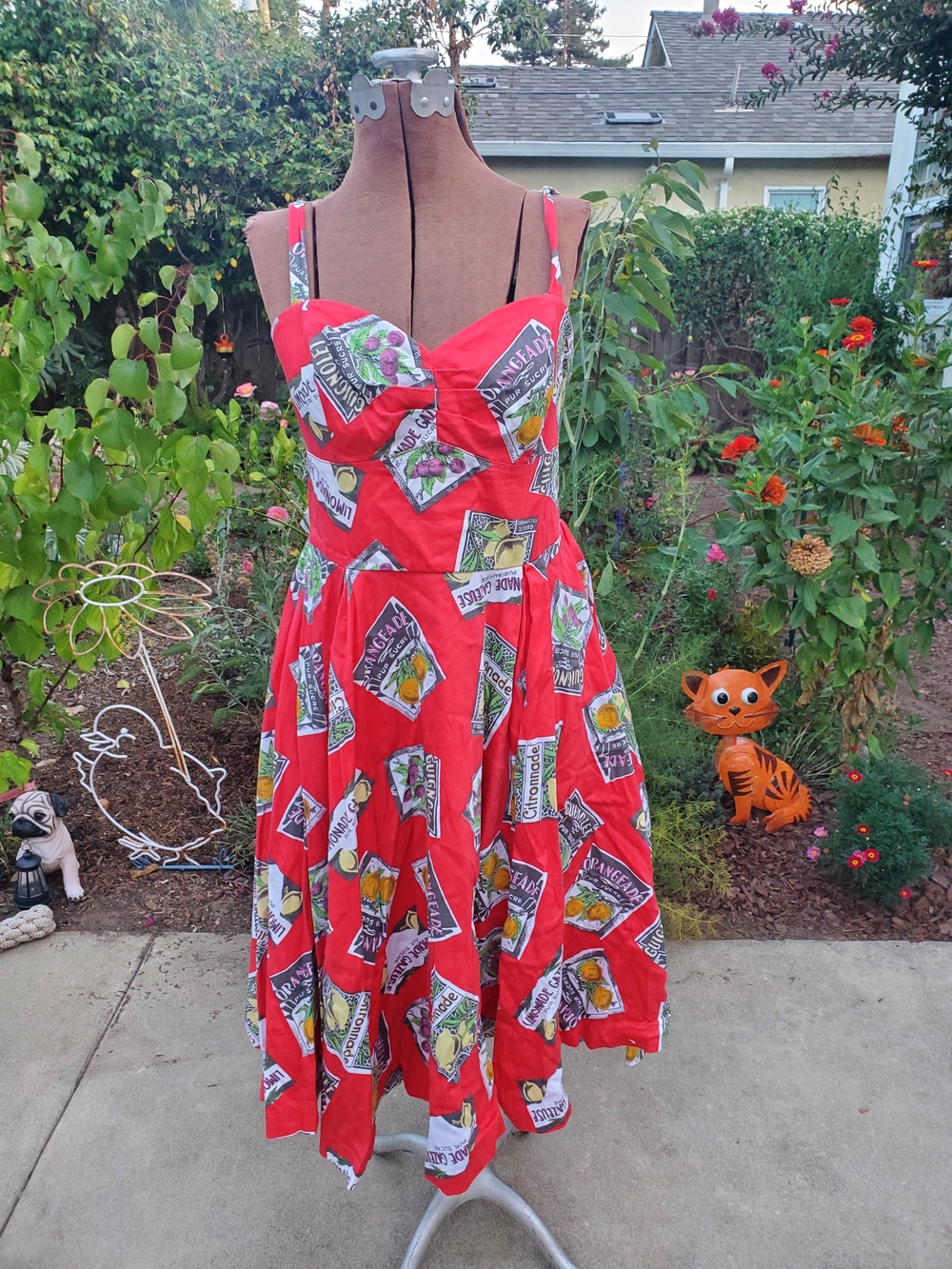 Retrospec'd Clothing Red Printed Midi Dress